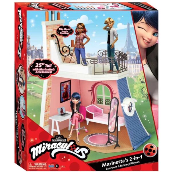 Marinette's 2-in-1 Bedroom & Balcony Playset