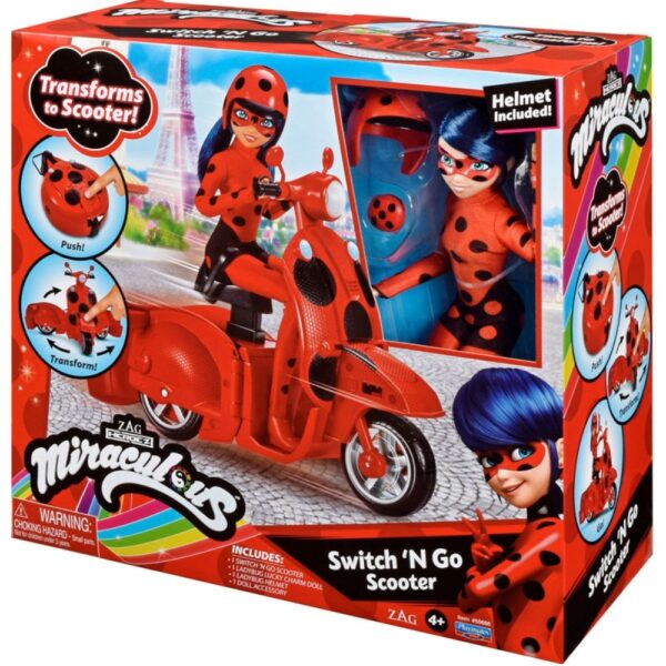 Switch 'N Go Scooter (inkl. dukke)  - Miraculous Ladybug